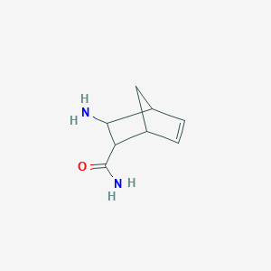 molecular formula C8H12N2O B2488177 3-Aminobicyclo[2.2.1]hept-5-ene-2-carboxamide CAS No. 105786-40-1; 402846-45-1