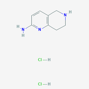 molecular formula C8H13Cl2N3 B2488202 5,6,7,8-Tetrahydro-1,6-naphthyridin-2-amine dihydrochloride CAS No. 1092475-60-9