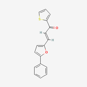 molecular formula C17H12O2S B2488207 (E)-3-(5-phenylfuran-2-yl)-1-(thiophen-2-yl)prop-2-en-1-one CAS No. 301229-16-3