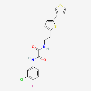 N1-(2-([2,3'-bithiophen]-5-yl)ethyl)-N2-(3-chloro-4-fluorophenyl)oxalamide