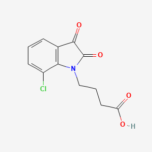molecular formula C12H10ClNO4 B2488222 4-(7-氯-2,3-二氧代吲哚-1-基)丁酸 CAS No. 1306081-70-8