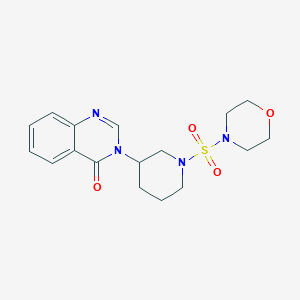 molecular formula C17H22N4O4S B2488227 3-(1-(morpholinosulfonyl)piperidin-3-yl)quinazolin-4(3H)-one CAS No. 2034337-13-6