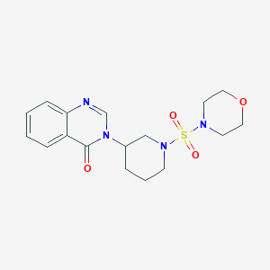 molecular formula C17H22N4O4S B2488227 3-(1-(吗啉磺酰基)哌啶-3-基)喹唑啉-4(3H)-酮 CAS No. 2034337-13-6