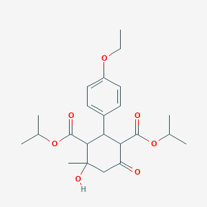 molecular formula C23H32O7 B248823 Dipropan-2-yl 2-(4-ethoxyphenyl)-4-hydroxy-4-methyl-6-oxocyclohexane-1,3-dicarboxylate 