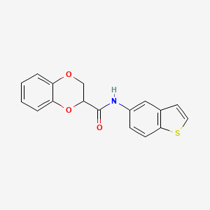 molecular formula C17H13NO3S B2488231 N-(benzo[b]thiophen-5-yl)-2,3-dihydrobenzo[b][1,4]dioxine-2-carboxamide CAS No. 681174-01-6