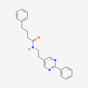 4-phenyl-N-(2-(2-phenylpyrimidin-5-yl)ethyl)butanamide