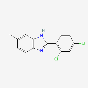 molecular formula C14H10Cl2N2 B2488238 2-(2,4-dichlorophenyl)-5-methyl-1H-benzimidazole CAS No. 111500-53-9