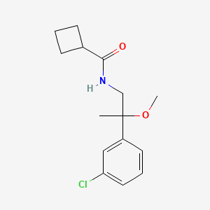 molecular formula C15H20ClNO2 B2488240 N-(2-(3-chlorophenyl)-2-methoxypropyl)cyclobutanecarboxamide CAS No. 1795088-59-3