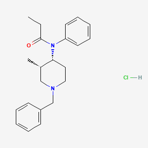 molecular formula C22H29ClN2O B2488247 顺式-N-[3-甲基-1-(苯甲基)-4-哌啶基]-N-苯基丙酰胺，单盐酸盐 CAS No. 79278-68-5