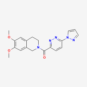 (6-(1H-pyrazol-1-yl)pyridazin-3-yl)(6,7-dimethoxy-3,4-dihydroisoquinolin-2(1H)-yl)methanone