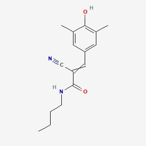 molecular formula C16H20N2O2 B2488256 N-butyl-2-cyano-3-(4-hydroxy-3,5-dimethylphenyl)prop-2-enamide CAS No. 940808-29-7