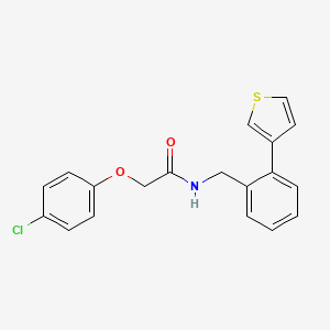 2-(4-chlorophenoxy)-N-(2-(thiophen-3-yl)benzyl)acetamide