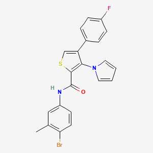 N-(4-bromo-3-methylphenyl)-4-(4-fluorophenyl)-3-(1H-pyrrol-1-yl)thiophene-2-carboxamide