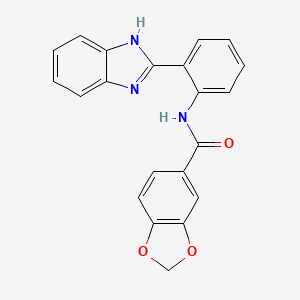 N-(2-(1H-benzo[d]imidazol-2-yl)phenyl)benzo[d][1,3]dioxole-5-carboxamide