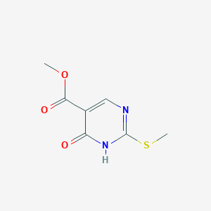 molecular formula C7H8N2O3S B2488268 Methyl 4-hydroxy-2-(methylthio)pyrimidine-5-carboxylate CAS No. 33081-13-9
