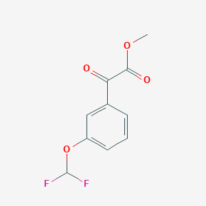 molecular formula C10H8F2O4 B2488274 Methyl 2-(3-(difluoromethoxy)phenyl)-2-oxoacetate CAS No. 1823777-94-1
