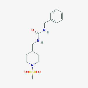 molecular formula C15H23N3O3S B2488297 1-Benzyl-3-((1-(methylsulfonyl)piperidin-4-yl)methyl)urea CAS No. 1234811-82-5
