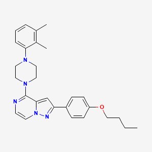 molecular formula C28H33N5O B2488299 2-(4-Butoxyphenyl)-4-(4-(2,3-dimethylphenyl)piperazin-1-yl)pyrazolo[1,5-a]pyrazine CAS No. 1115530-97-6