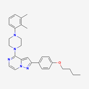 1-[2-(4-butoxyphenyl)pyrazolo[1,5-a]pyrazin-4-yl]-4-(2,3-dimethylphenyl)piperazine