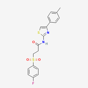 3-((4-fluorophenyl)sulfonyl)-N-(4-(p-tolyl)thiazol-2-yl)propanamide