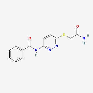 N-(6-((2-amino-2-oxoethyl)thio)pyridazin-3-yl)benzamide