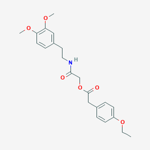 {[2-(3,4-Dimethoxyphenyl)ethyl]carbamoyl}methyl 2-(4-ethoxyphenyl)acetate