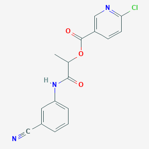 [1-(3-Cyanoanilino)-1-oxopropan-2-yl] 6-chloropyridine-3-carboxylate