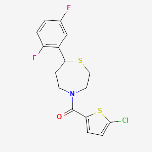(5-Chlorothiophen-2-yl)(7-(2,5-difluorophenyl)-1,4-thiazepan-4-yl)methanone