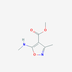 molecular formula C7H10N2O3 B2488322 Methyl 3-methyl-5-(methylamino)-1,2-oxazole-4-carboxylate CAS No. 2248368-53-6