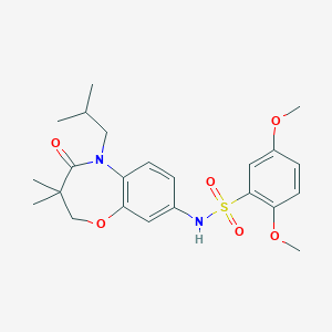 N-(5-isobutyl-3,3-dimethyl-4-oxo-2,3,4,5-tetrahydrobenzo[b][1,4]oxazepin-8-yl)-2,5-dimethoxybenzenesulfonamide