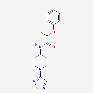 molecular formula C16H20N4O2S B2488361 N-(1-(1,2,5-thiadiazol-3-yl)piperidin-4-yl)-2-phenoxypropanamide CAS No. 2034517-99-0