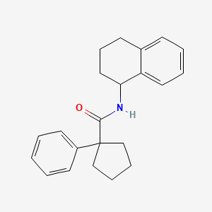 molecular formula C22H25NO B2488362 1-phenyl-N-(1,2,3,4-tetrahydronaphthalen-1-yl)cyclopentane-1-carboxamide CAS No. 1023541-51-6