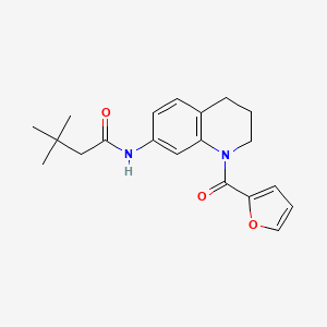 N-[1-(2-furoyl)-1,2,3,4-tetrahydroquinolin-7-yl]-3,3-dimethylbutanamide