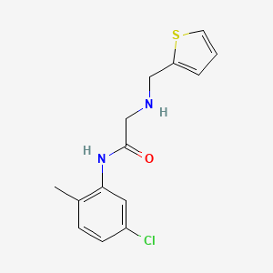 molecular formula C14H15ClN2OS B2488366 N-(5-chloro-2-methylphenyl)-2-[(thiophen-2-ylmethyl)amino]acetamide CAS No. 1156586-11-6