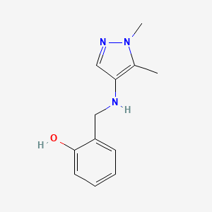 2-{[(1,5-dimethyl-1H-pyrazol-4-yl)amino]methyl}phenol