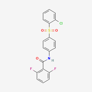 molecular formula C19H12ClF2NO3S B2488391 N-{4-[(2-氯苯基)磺酰]苯基}-2,6-二氟苯甲酸酰胺 CAS No. 339105-40-7