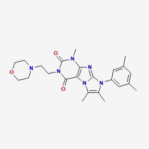 8-(3,5-dimethylphenyl)-1,6,7-trimethyl-3-(2-morpholinoethyl)-1H-imidazo[2,1-f]purine-2,4(3H,8H)-dione