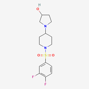 1-(1-((3,4-Difluorophenyl)sulfonyl)piperidin-4-yl)pyrrolidin-3-ol