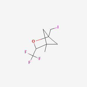 molecular formula C8H10F3IO B2488424 1-(Iodomethyl)-4-methyl-3-(trifluoromethyl)-2-oxabicyclo[2.1.1]hexane CAS No. 2551120-66-0