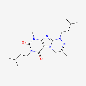 molecular formula C19H30N6O2 B2488432 1,7-diisopentyl-3,9-dimethyl-7,9-dihydro-[1,2,4]triazino[3,4-f]purine-6,8(1H,4H)-dione CAS No. 898443-18-0