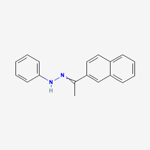 molecular formula C18H16N2 B2488439 N-(1-naphthalen-2-ylethylideneamino)aniline CAS No. 7150-57-4