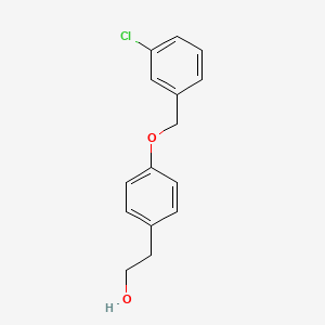 molecular formula C15H15ClO2 B2488451 2-[4-[(3-Chlorophenyl)methoxy]phenyl]ethanol CAS No. 134561-25-4