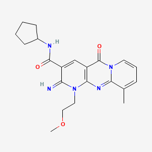 N-cyclopentyl-2-imino-1-(2-methoxyethyl)-10-methyl-5-oxo-2,5-dihydro-1H-dipyrido[1,2-a:2',3'-d]pyrimidine-3-carboxamide