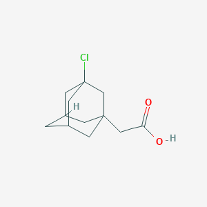 molecular formula C12H17ClO2 B2488462 (3-Chloro-adamantan-1-yl)-acetic acid CAS No. 42501-29-1