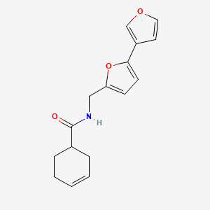 molecular formula C16H17NO3 B2488464 N-([2,3'-bifuran]-5-ylmethyl)cyclohex-3-enecarboxamide CAS No. 2034566-42-0