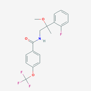 molecular formula C18H17F4NO3 B2488466 N-(2-(2-fluorophenyl)-2-methoxypropyl)-4-(trifluoromethoxy)benzamide CAS No. 1797559-12-6