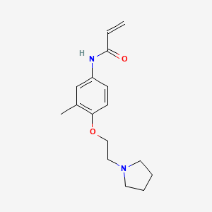 molecular formula C16H22N2O2 B2488473 N-[3-Methyl-4-(2-pyrrolidin-1-ylethoxy)phenyl]prop-2-enamide CAS No. 2305527-58-4
