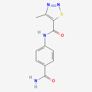 N-(4-carbamoylphenyl)-4-methylthiadiazole-5-carboxamide