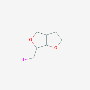 molecular formula C7H11IO2 B2488491 6-(Iodomethyl)hexahydrofuro[3,4-b]furan CAS No. 2138125-71-8