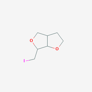 molecular formula C7H11IO2 B2488491 6-(碘甲基)环己氢呋喃[3,4-b]呋喃 CAS No. 2138125-71-8